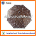 Guarda-chuva dobrável do parasol do corpo 3 da cor do chocolate